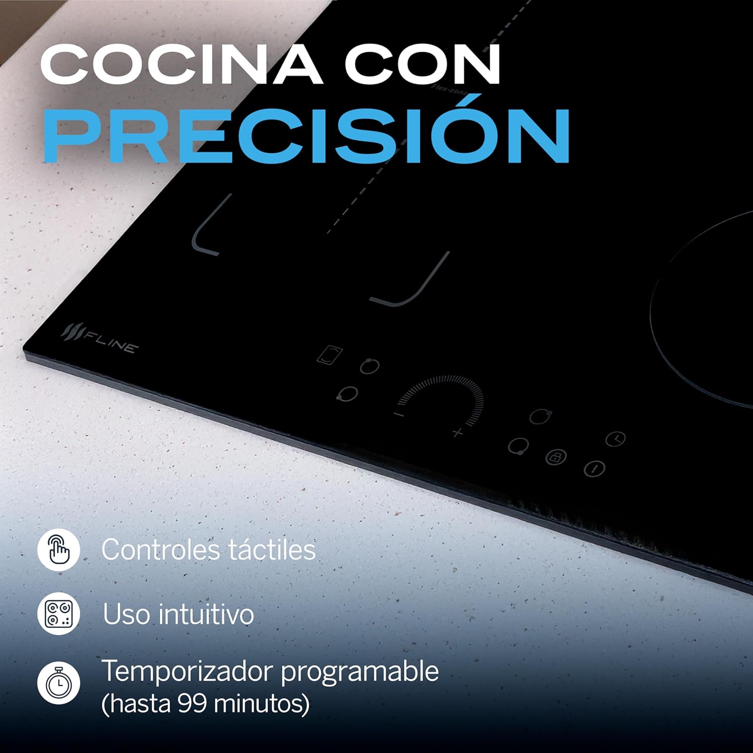 Parrilla De Gas Empotrable 4 Quemadores | Vidrio Templado | Gas LP Y Gas Natural | Encendido Electrónico | Estufa De Mesa | Parrilla De Inducción | Fácil Limpieza
