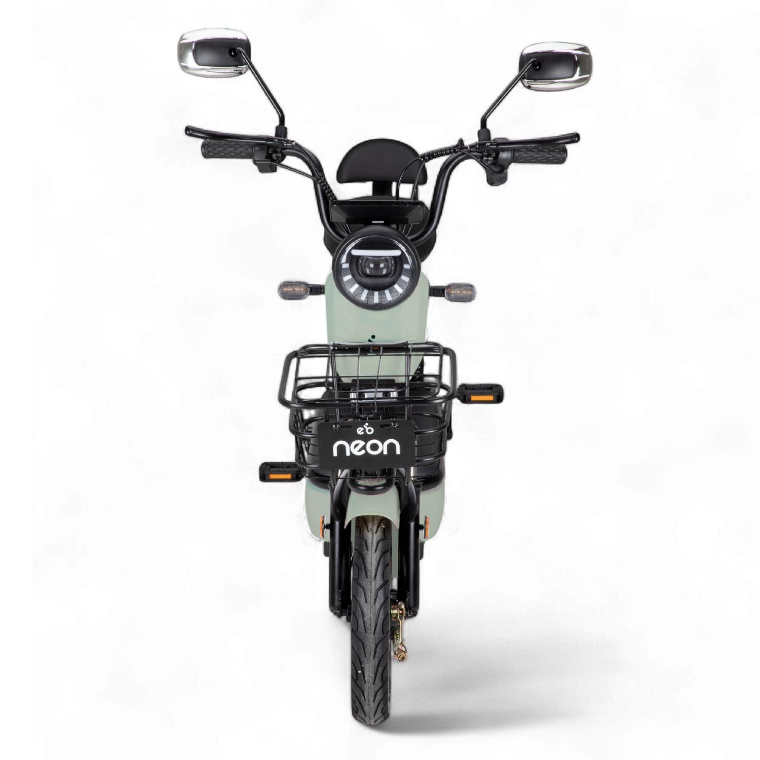 Bicicleta Eléctrica Motobici R14 Neon EX-1 Frenos de Tambor 350W 0-38 km/h 50km Acero verde