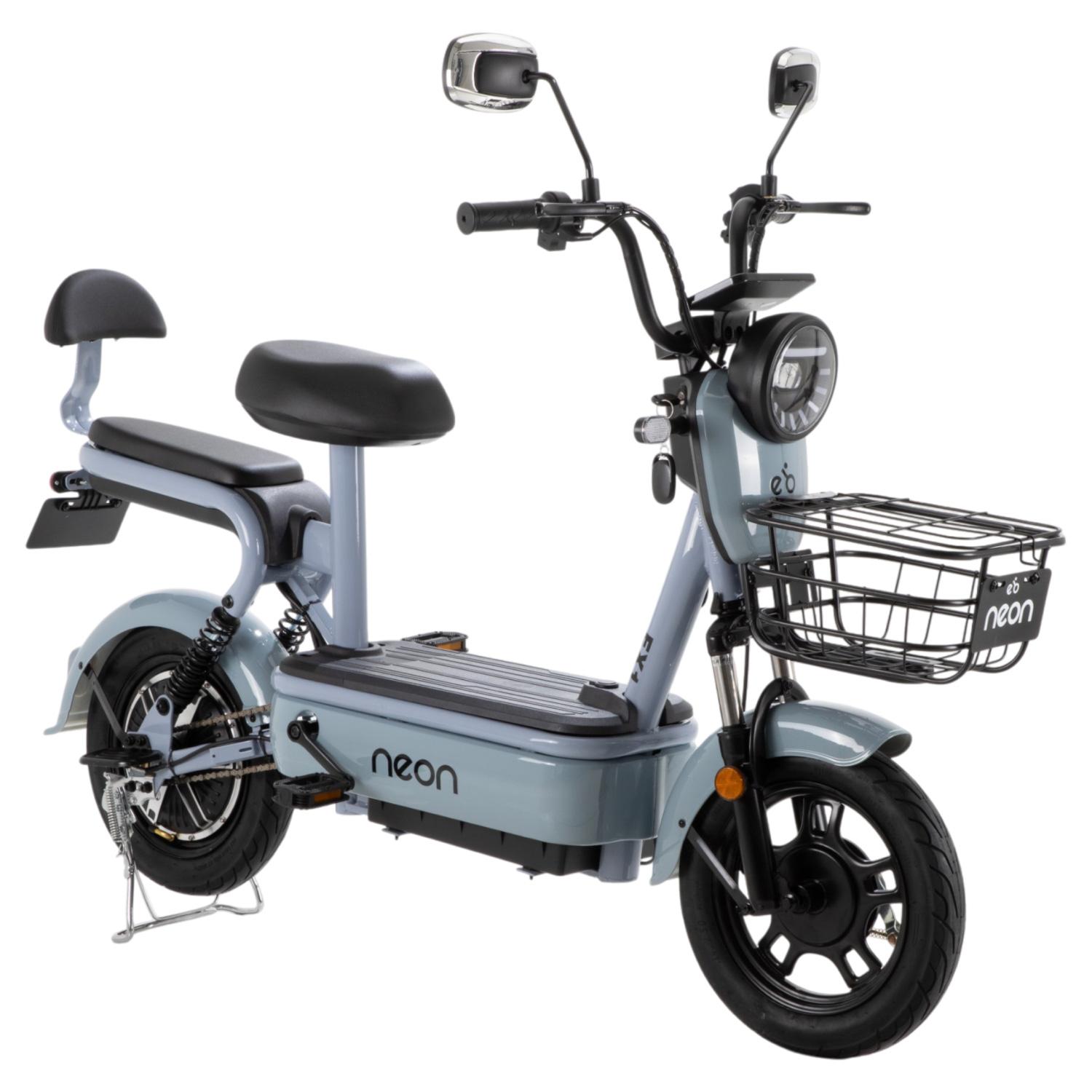 Bicicleta Eléctrica Motobici R14 Neon EX-1 Frenos de Tambor 350W 0-38 km/h 50km Acero verde