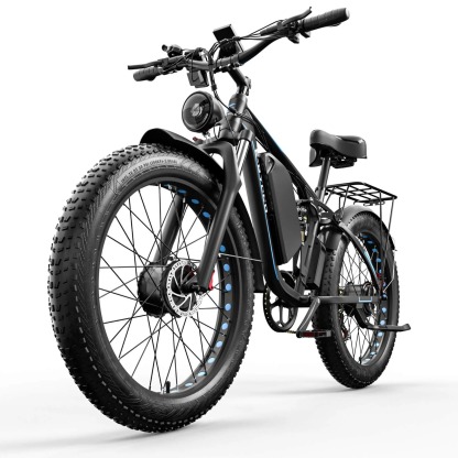 Bicicleta Eléctrica para Adultos 4000W Pico 5000W Motor Doble Ebike 52V 32AH 30-100 Millas hasta 45 MPH 26 Pulgadas Neumáticos Gordos Todo Terreno con Suspensión