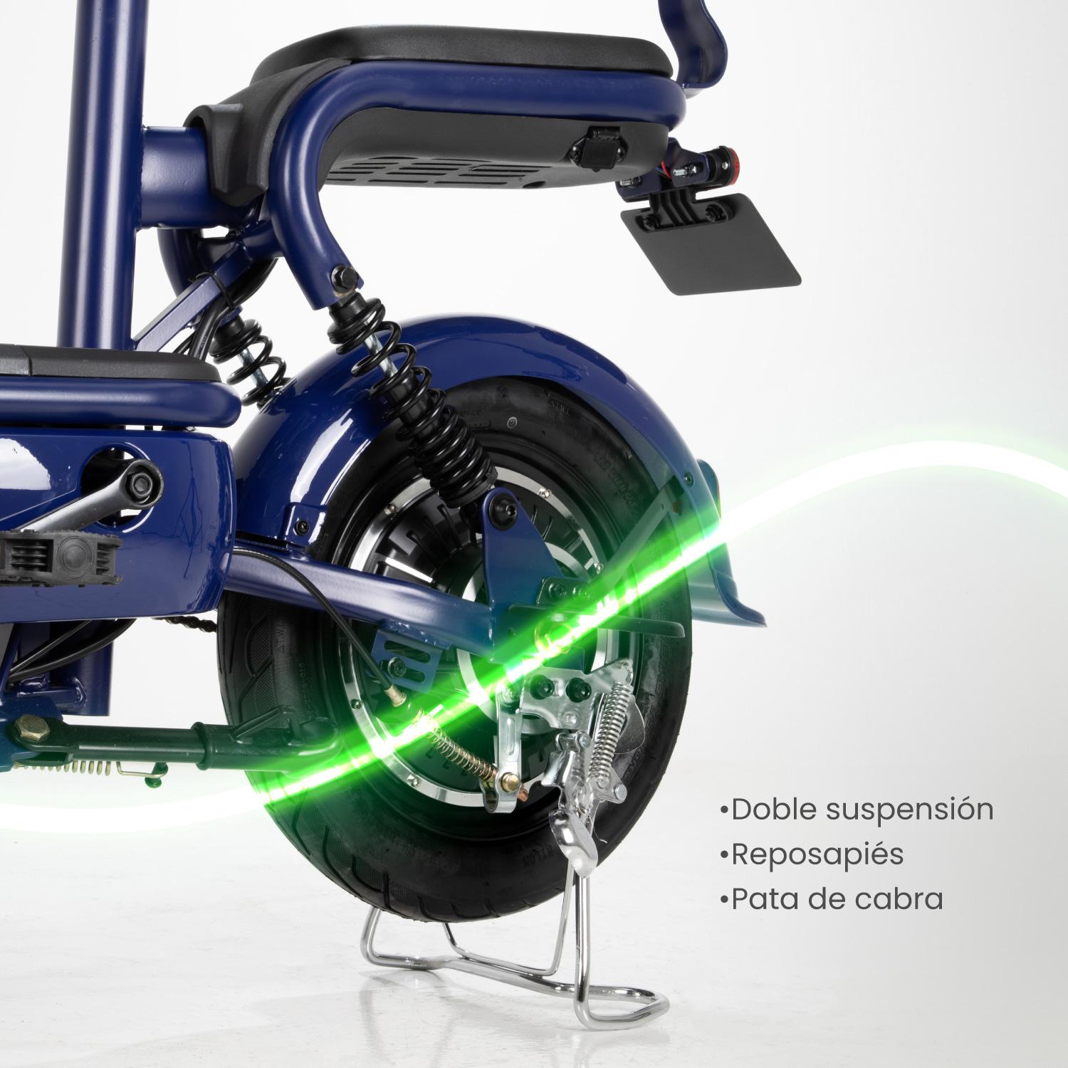 Bicicleta Eléctrica Motobici R14 Neon EX-1 Frenos de Tambor 350W 0-38 km/h 50km Acero verde