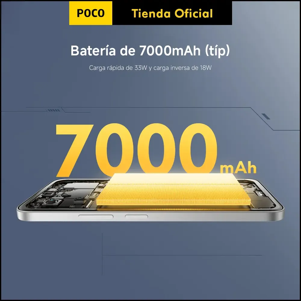 Smartphone 8GB+256GB | Snapdragon 685 | Cámara de 50MP | Batería de 7000mAh | Carga Rápida de 33W | Carga Inversa de 18W | 6 MSI