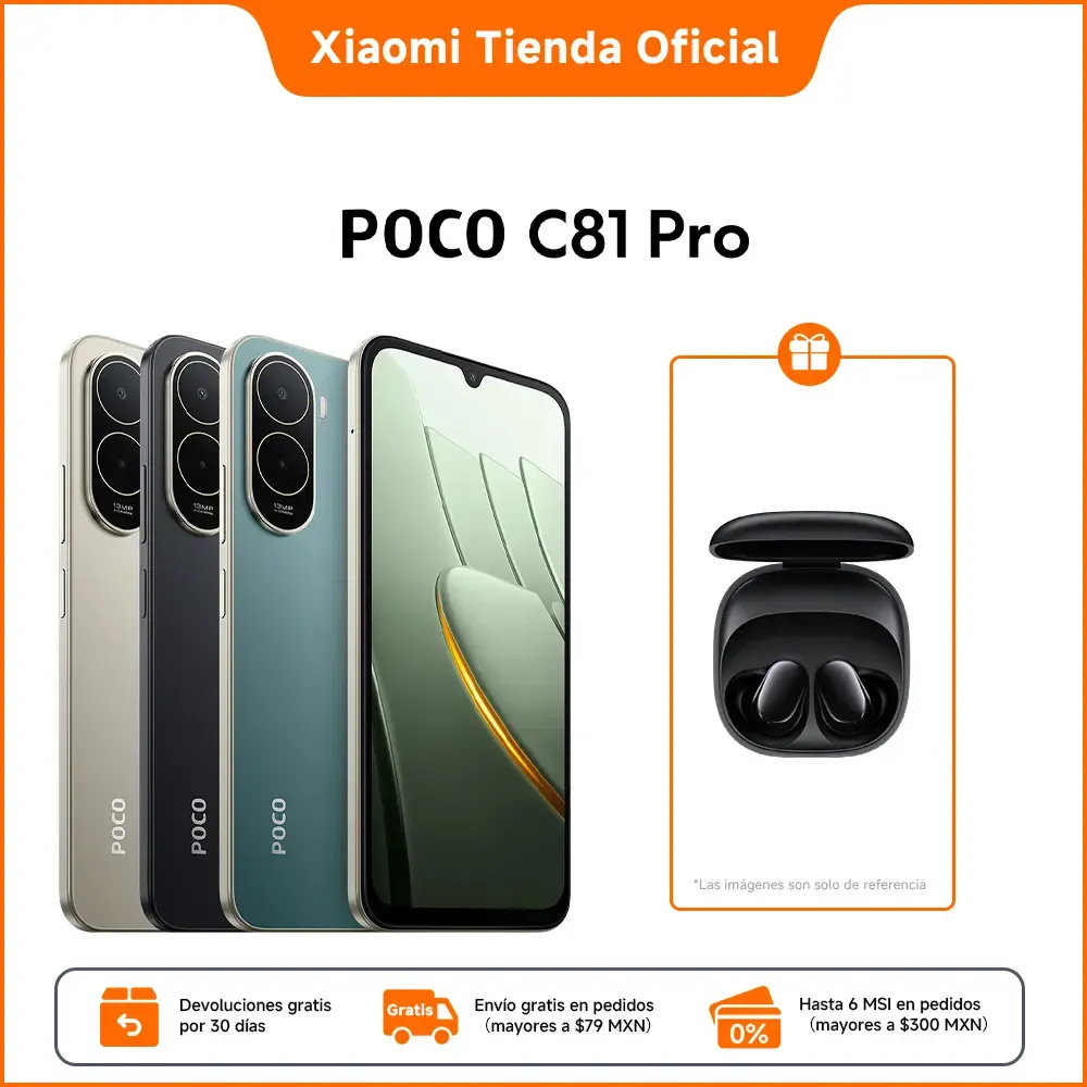 Smartphone 6.9" con Audífonos Inalámbricos GRATIS | Batería 6000mAh | Procesador Octa-Core | Cámara Dual de 13MP con IA