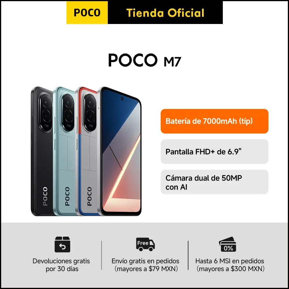 Smartphone 8GB+256GB | Snapdragon 685 | Cámara de 50MP | Batería de 7000mAh | Carga Rápida de 33W | Carga Inversa de 18W | 6 MSI
