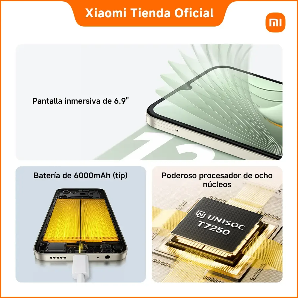 Smartphone 6.9" con Audífonos Inalámbricos GRATIS | Batería 6000mAh | Procesador Octa-Core | Cámara Dual de 13MP con IA