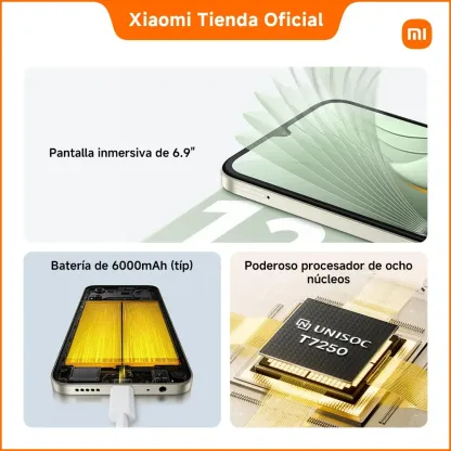 Smartphone 6.9" con Audífonos Inalámbricos GRATIS | Batería 6000mAh | Procesador Octa-Core | Cámara Dual de 13MP con IA