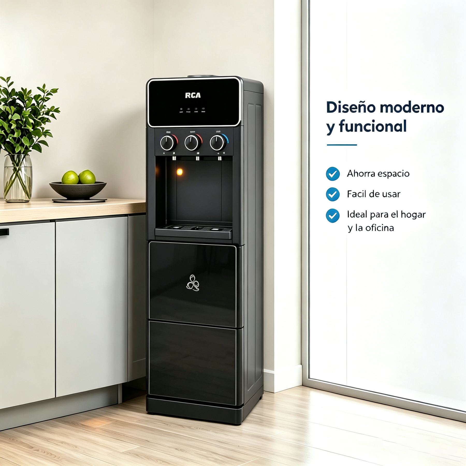 🧊 Dispensador de Agua RCA RWC750 3 en 1 | Agua Fría y Caliente + Máquina de Hielo Integrada