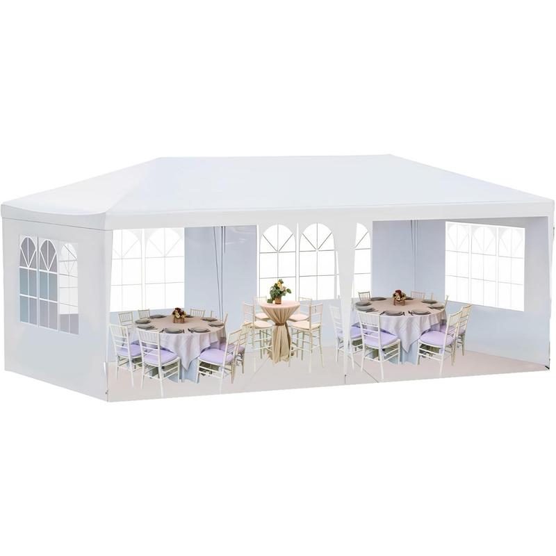 Bluelander Toldo con Carpa Impermeable con Ventanas Laterales para Eventos Fiestas y Jardín Espacio Protegido y Fresco
