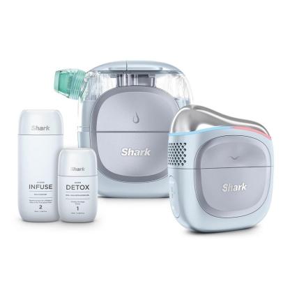 Shark FacialPro Glow en casa Sistema facial con tecnología hidráulica con terapia DePuffi caliente y frío - Dispositivo profesional de cuidado de la piel de spa para limpieza de poros, hidratación y