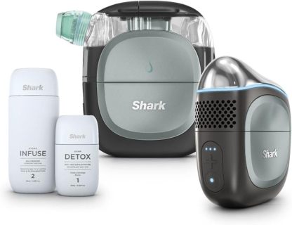 Shark FacialPro Glow en casa Sistema facial con tecnología hidráulica con terapia DePuffi caliente y frío - Dispositivo profesional de cuidado de la piel de spa para limpieza de poros, hidratación y