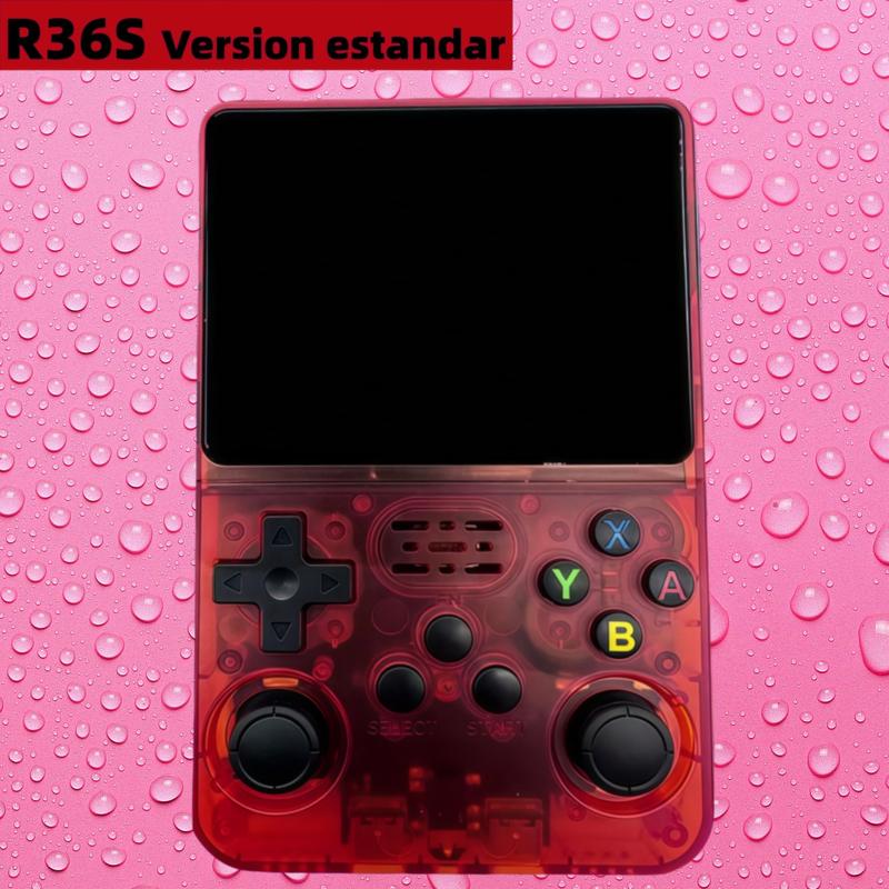 Versión R36S PRO / Estándar R36S, consola de videojuegos retro portátil, dos modelos disponibles. Sistema Linux, 23+ emuladores de alta gama, pantalla 4K de 3.5 pulgadas, almacenamiento 64G/128G opcional, con más de 20.000 / 40.000 juegos integrados.