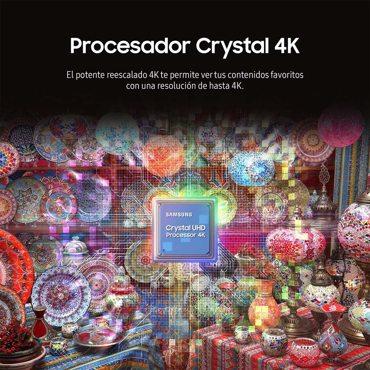 SAMSUNG 75" Crystal UHD U8000F 4K, Procesador Crystal, Diseño Metálico, Knox Security, Escalado 4k, Smart TV (2025)