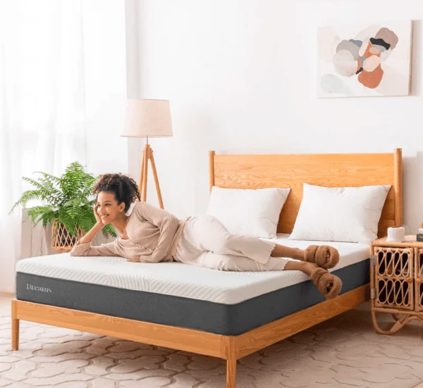 Colchón Dreams Lite, Firmeza Media-Alta  2 Capas de Espuma  Soporte Ergonómico Adecuado  Forro Removible y Lavable