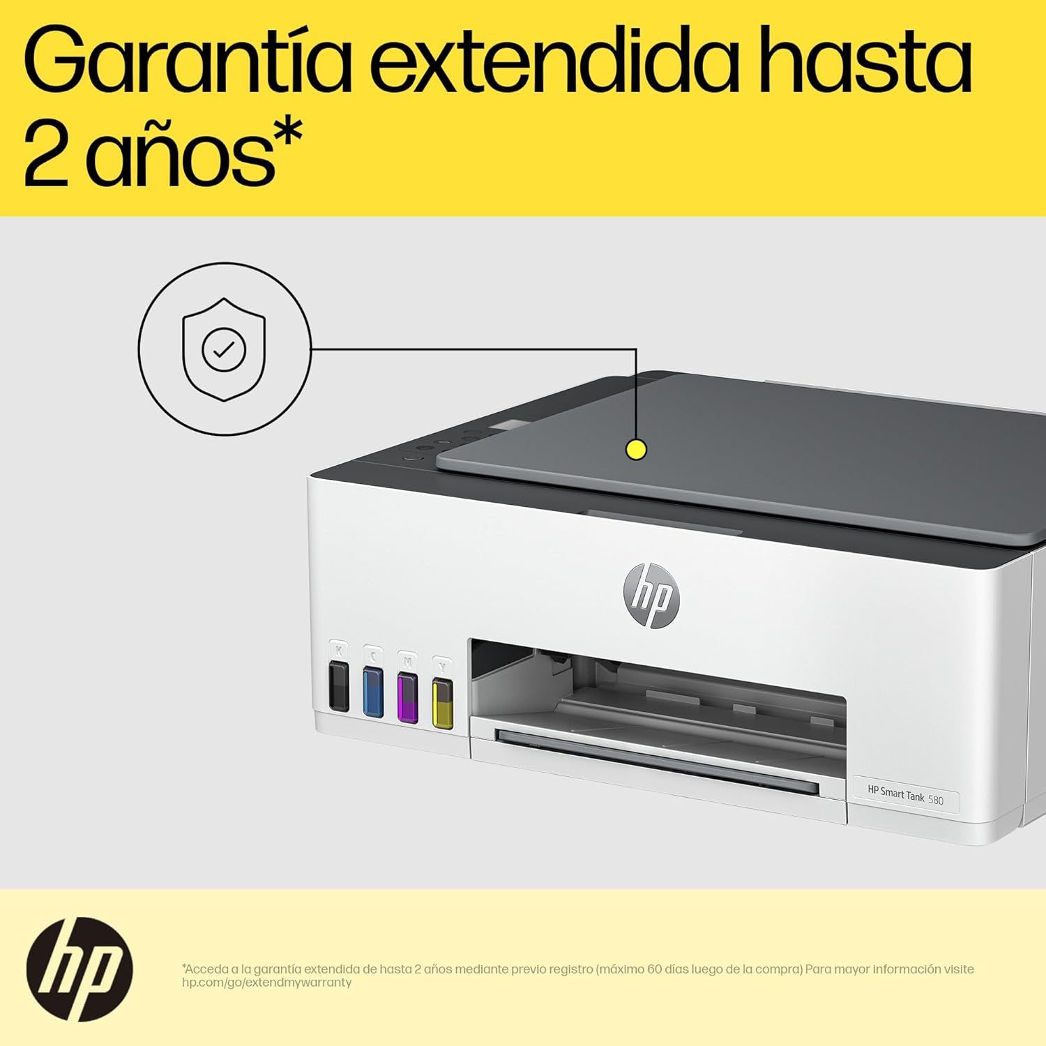 HP Impresora Multifuncional Smart Tank 580, Tinta Continua, Color, Wi-Fi, Dúplex (Doble Cara) Manual, Impresión Desde Smart App, 2 años de Garantía (1F3Y2A)