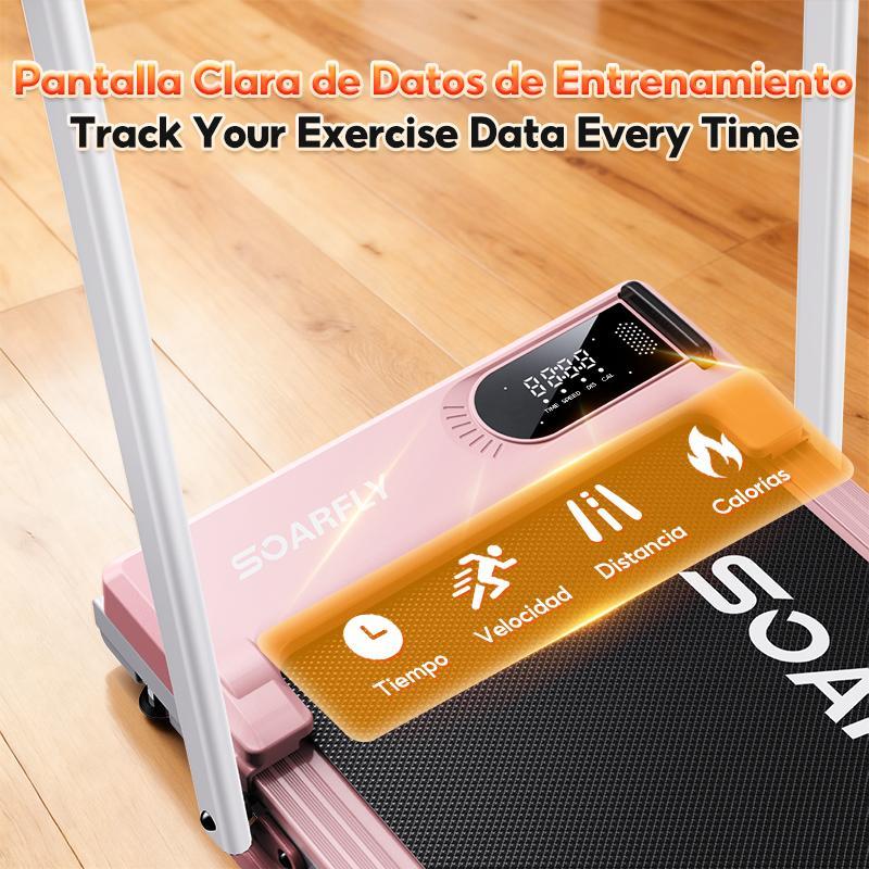 Caminadora Eléctrica con Pasamanos para Casa y Oficina, Cinta de Correr Plegable con Motor 3.5 HP y Control Remoto