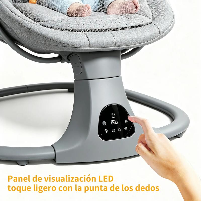 FLYBB Silla mecedora eléctrica para bebé, asiento reclinable regulable, ideal para dormir y calmar al bebé