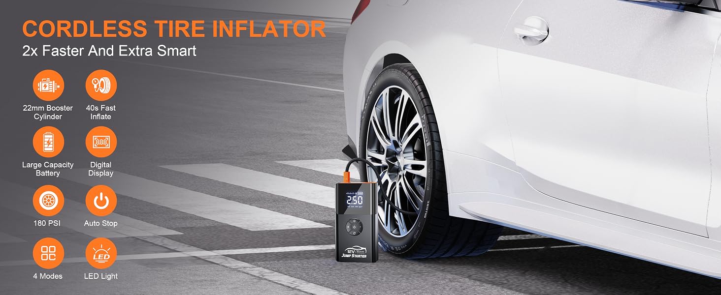 Jump Starter with Air Compressor