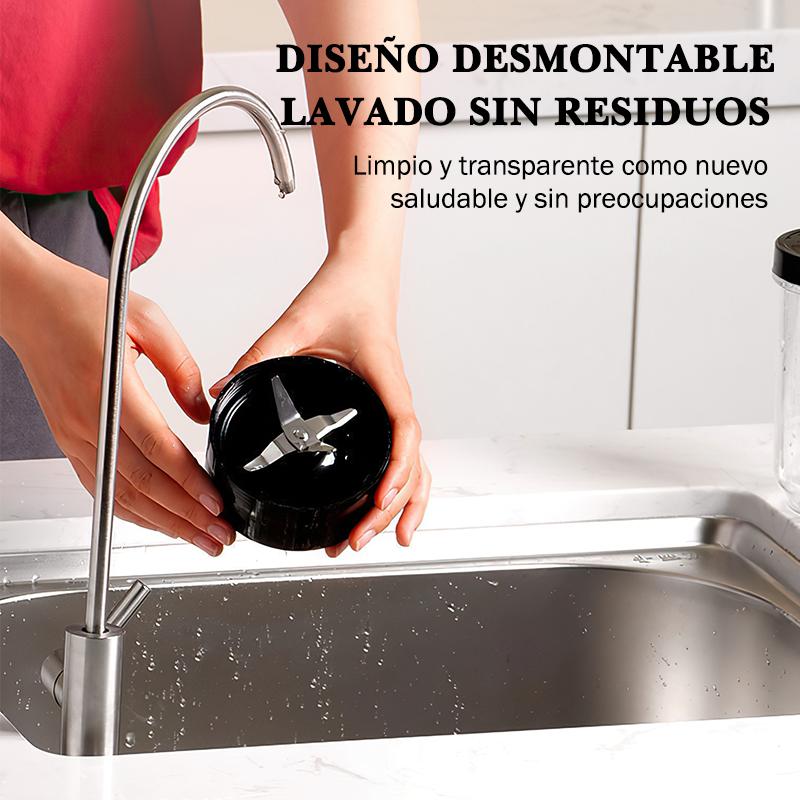 Xinest 500w Licuadora Portátil Con 2 Vaso De Plástico Color Plateado