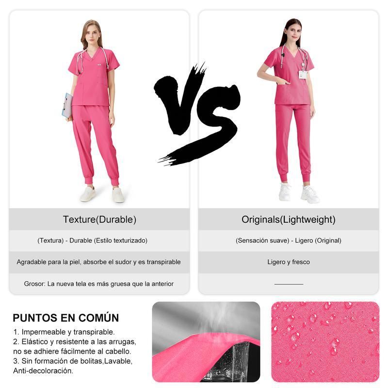 Conjunto de uniforme médico estilo jogger JELRISOFIT (Paquete de 3 piezas)