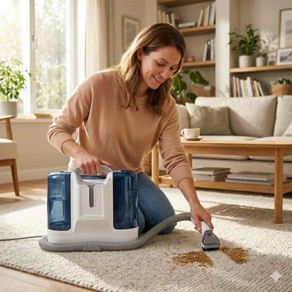 Aspiradora para Alfombra y Tapicería con Función de Inyección y Succión de Agua, Limpieza Profunda de Muebles, Autos y Pisos, Ideal para Eliminar Manchas y Suciedad Difícil