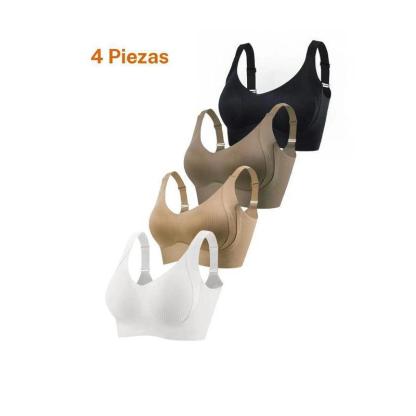 Brasier sin varillas con realce para mujer, brasier sin costuras cómodo y transpirable, lencería suave y ligera para todas las estaciones, ropa femenina