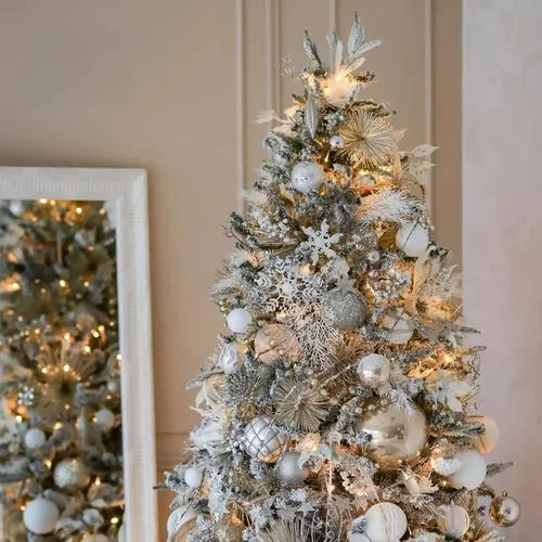 Arbol De Navidad 180 Cm Artificial Pino Navideño Frondoso - Blanco