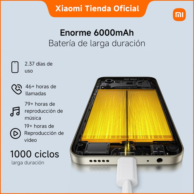POCO C81 Pro con Redmi Buds 6 Play GRATIS | Pantalla inmersiva de 6.9" | Batería de 6000mAh (típ) | Poderoso procesador de ocho núcleos | Diseño delgado y sofisticado | Cámara dual de 13MP con AI