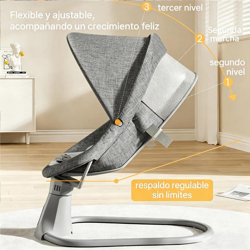 FLYBB Silla mecedora eléctrica para bebé, asiento reclinable regulable, ideal para dormir y calmar al bebé
