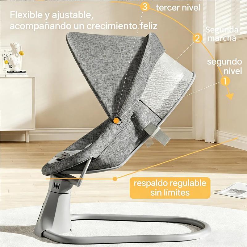 FLYBB Silla mecedora eléctrica para bebé, asiento reclinable regulable, ideal para dormir y calmar al bebé
