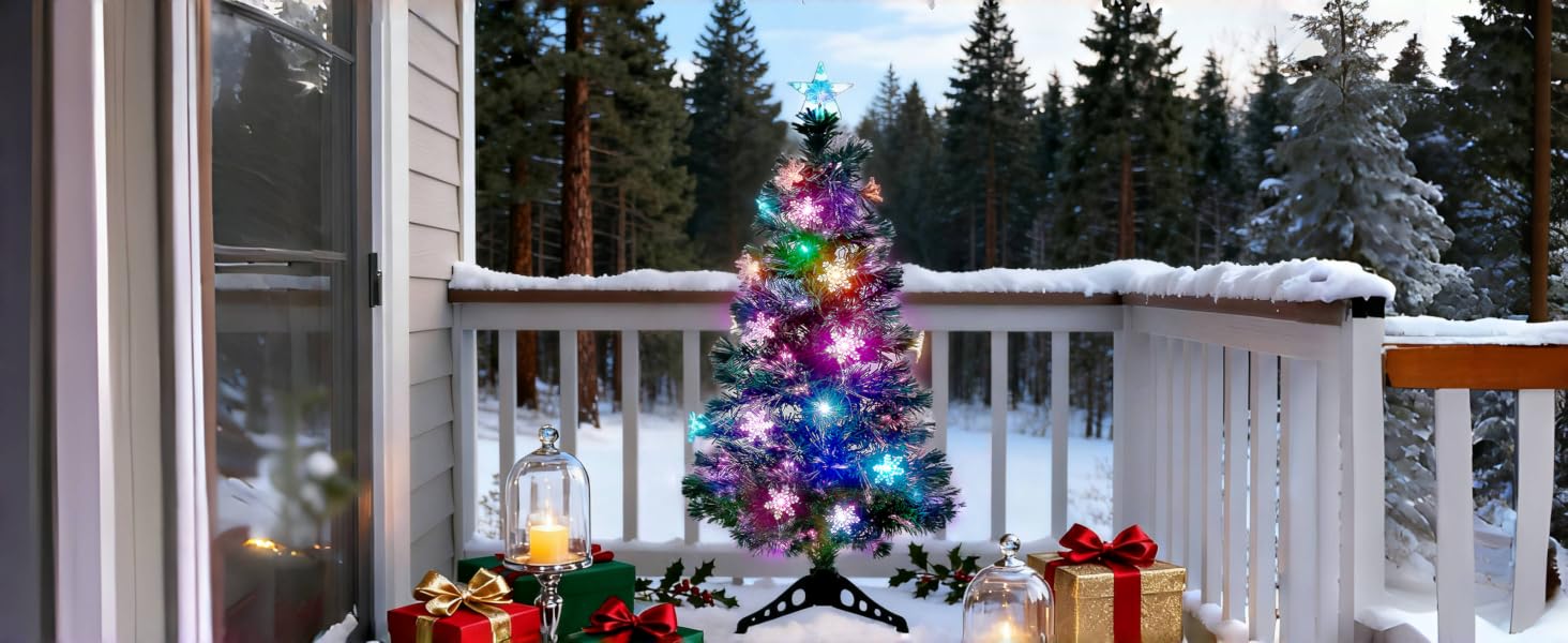 Pre-Lit Green Artificial Christmas Tree