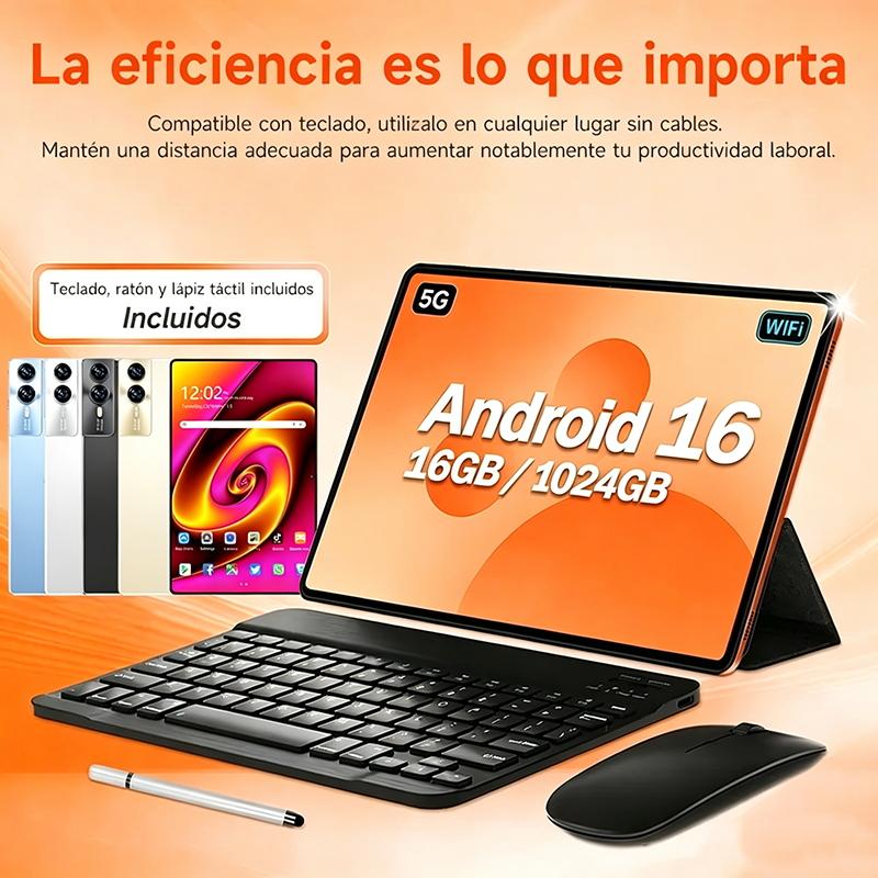 Galaxy Tableta S12 Nuevo Galaxy Modelo 2026 de 11.6 Pulgadas [16 GB + 1 TB] | Pantalla OLED Color Real 120 Hz, Tecnología Similar a PCI | Ultra Delgada | Alta Definición | Ideal para Oficina y Entretenimiento | Wi-Fi y Bluetooth con Cámara