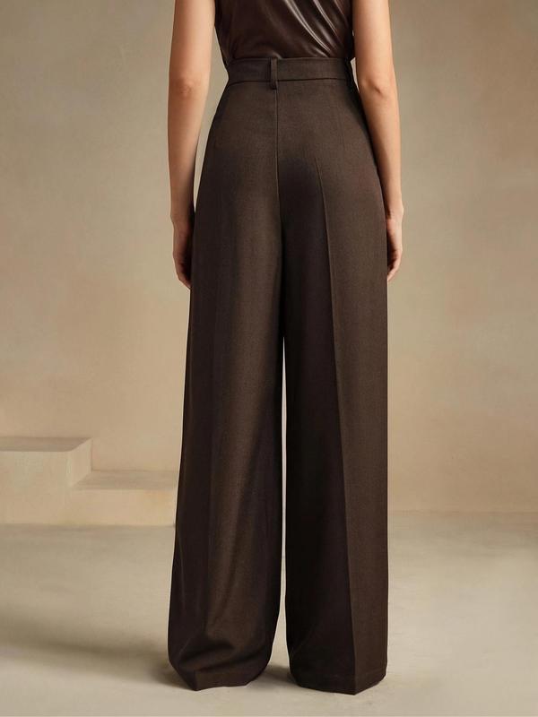 Pantalones de pierna ancha lisos para mujer (Paquete de 3)