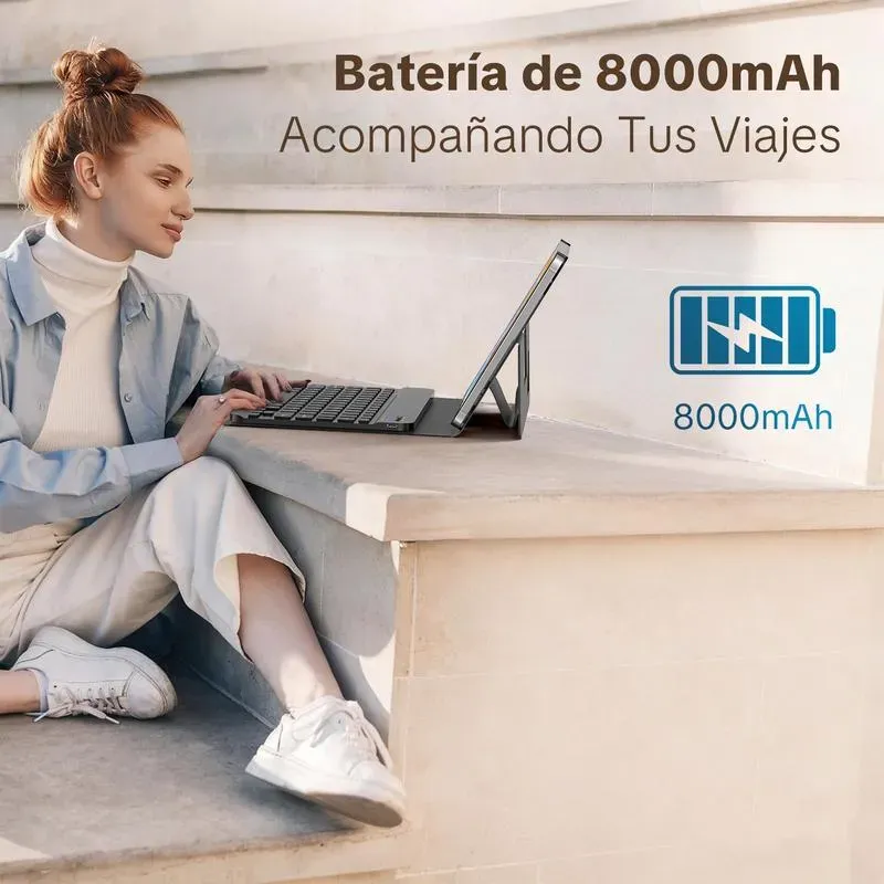 10.1 Inch Tablet | 8 Core Android 15.0 | 8GB RAM 256GB Storage | Dual Cameras | Bluetooth-compatible | Batería 10000mAh | WiFi 5G |