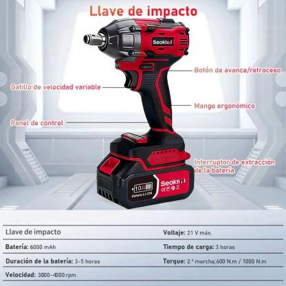 Kit de herramientas eléctricas- Taladro atornillador y llave de impacto , hogar y reparaciones, incluye estuche,almacen local