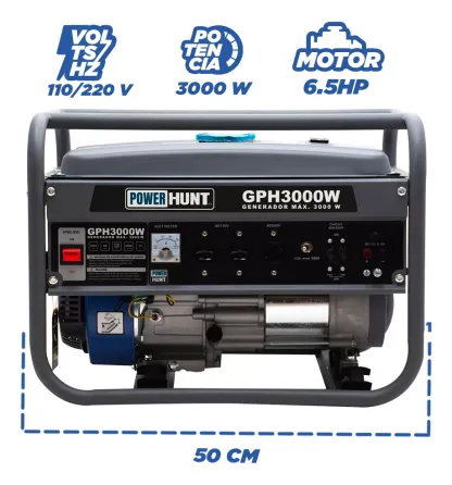 Generador Portatil Powerhunt 3000w 110/220v A Gasolina M/4t
