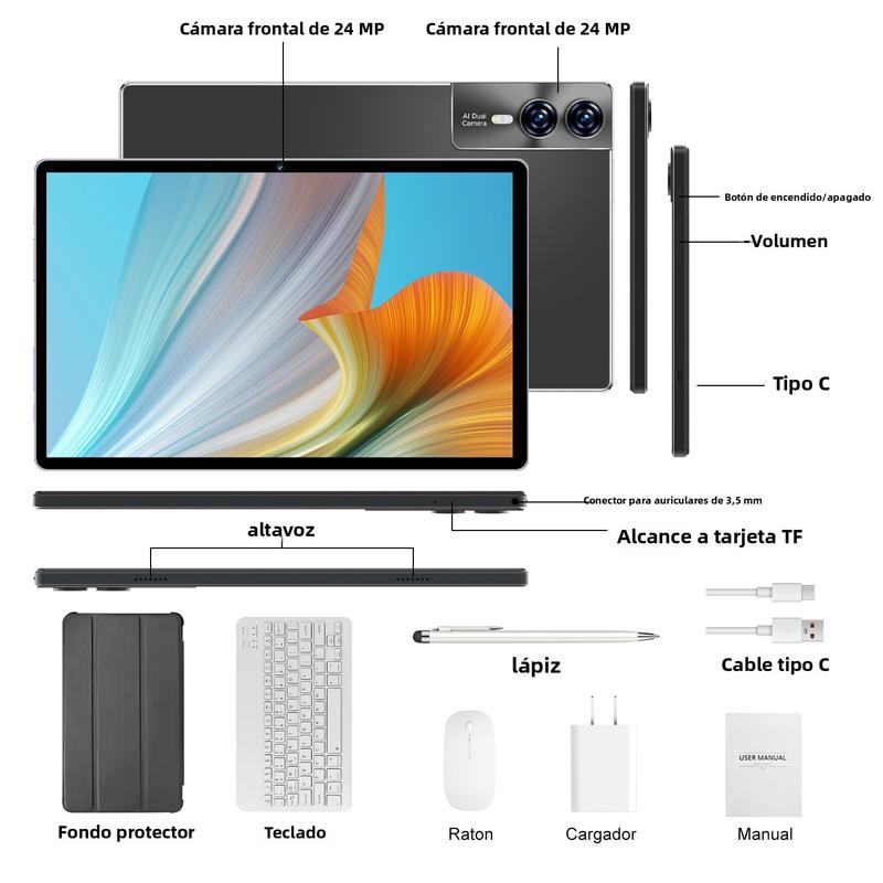 Galaxy Tableta S12 Nuevo Galaxy Modelo 2026 de 11.6 Pulgadas [16 GB + 1 TB] | Pantalla OLED Color Real 120 Hz, Tecnología Similar a PCI | Ultra Delgada | Alta Definición | Ideal para Oficina y Entretenimiento | Wi-Fi y Bluetooth con Cámara