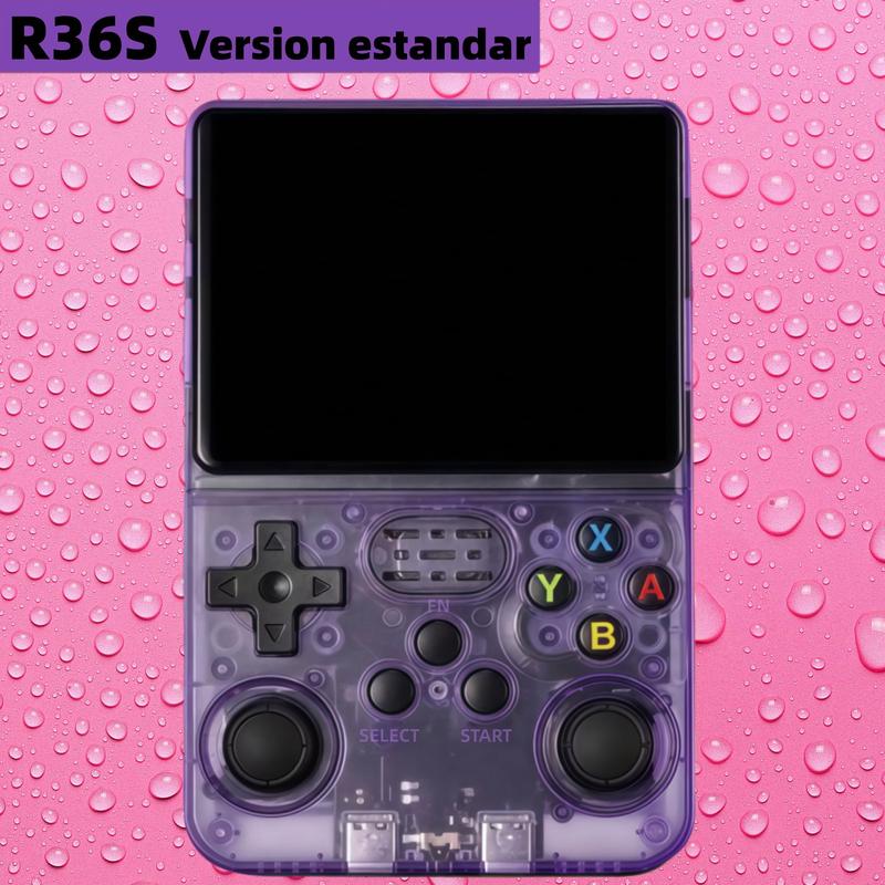 Versión R36S PRO / Estándar R36S, consola de videojuegos retro portátil, dos modelos disponibles. Sistema Linux, 23+ emuladores de alta gama, pantalla 4K de 3.5 pulgadas, almacenamiento 64G/128G opcional, con más de 20.000 / 40.000 juegos integrados.