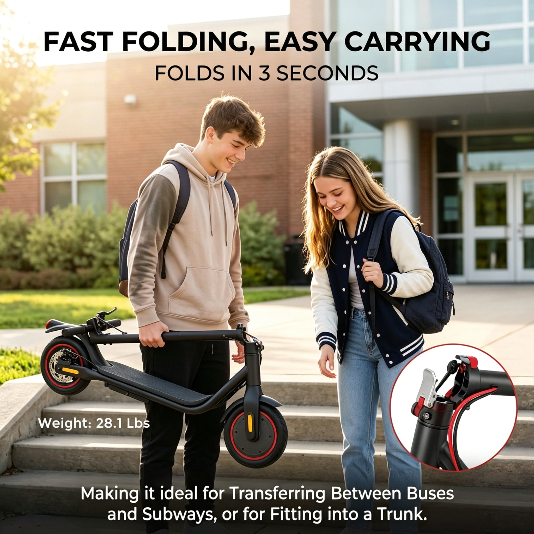 Patinete eléctrico para adultos, autonomía de 30 km, velocidad máxima de 34 km/h, patinete eléctrico urbano con control de crucero, sistema de frenado dual, patinete eléctrico de 500 W para adultos y adolescentes.