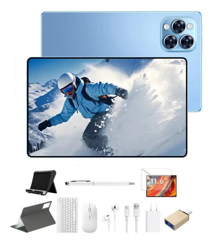 Galaxy Tablet PRO12  11.6Pulgadas Android 16 Última Versión | 16GB RAM + 1024GB Almacenamiento Expandible | Pantalla Grande HD | Batería 10000mAh | WiFi 5G | Ideal para Clases, Trabajo y Regalo Navideño