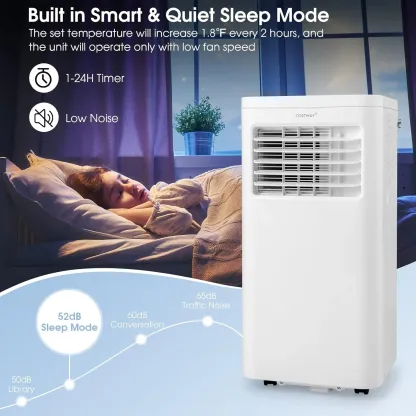 Acondicionador de aire portátil, 10000 BTU con deshumidificador integrado, refresca hasta 250 metros cuadrados Pies