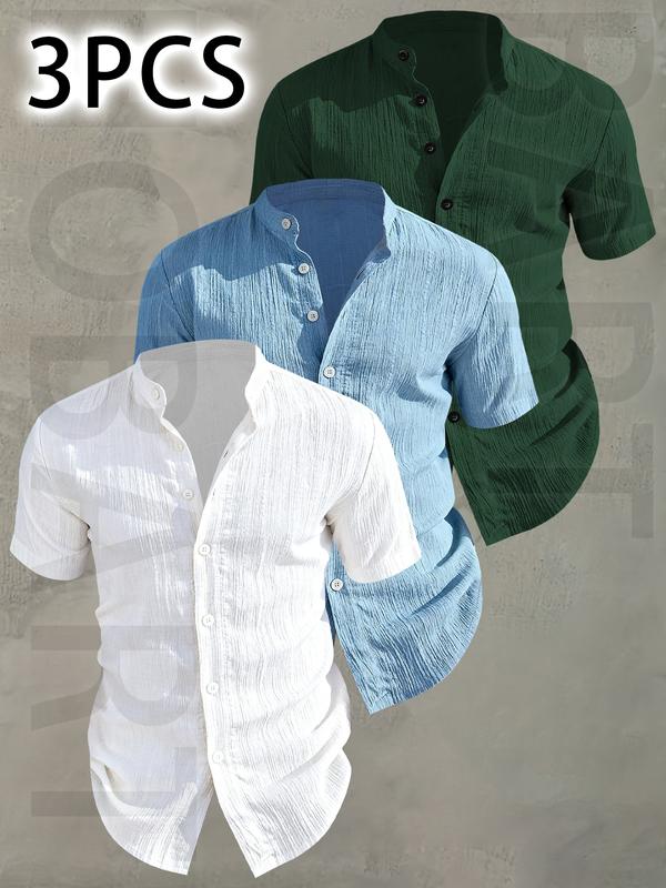 Paquete de 3 Camisas de Manga Corta para Hombre