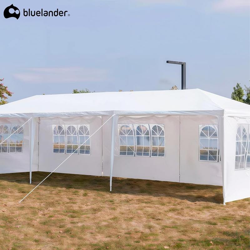 Bluelander Toldo con Carpa Impermeable con Ventanas Laterales para Eventos Fiestas y Jardín Espacio Protegido y Fresco