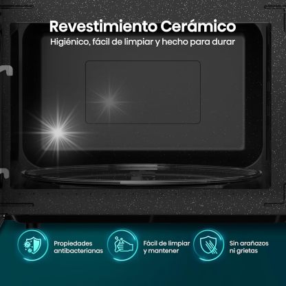 Horno de Microondas Hisense, 1.1 Pies Cúbicos, 10 Niveles de Potencia, Color Gris, Modelo HMMG3010SMG