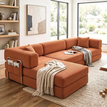 Sofá cama doble tapizado, plegable y convertible, ideal para espacios pequeños como apartamentos, residencias estudiantiles o salas de estar pequeñas. Puede utilizarse para relajarse, leer o tomar una siesta.