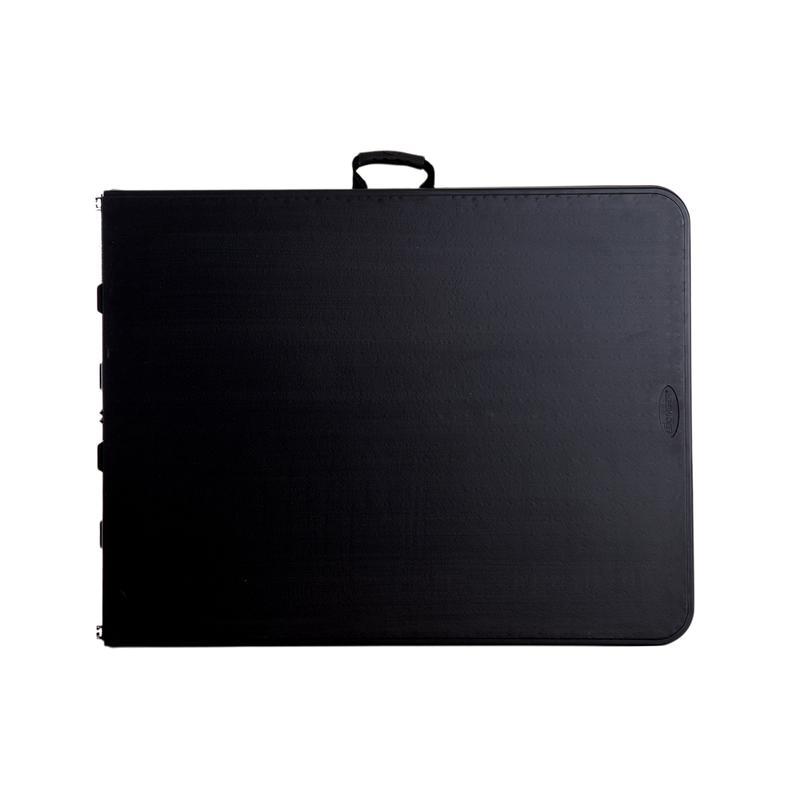 Paquete 4 Mesas Plegables Negras 180 cm Portátiles Resistencia 80KG para Eventos Familiares Interior y Exterior