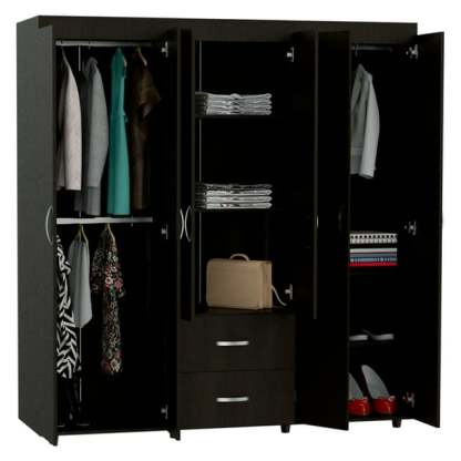 Closet Armable Bariloche Wengue Armario Recámara Excelsior Excelsior Moderno
