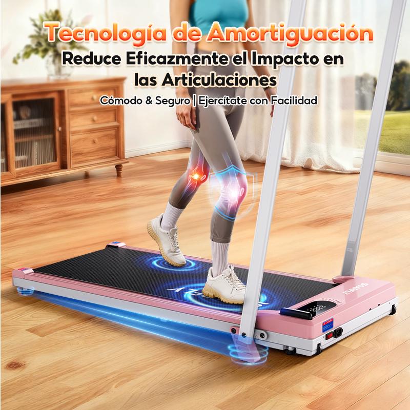 Caminadora Eléctrica con Pasamanos para Casa y Oficina, Cinta de Correr Plegable con Motor 3.5 HP y Control Remoto
