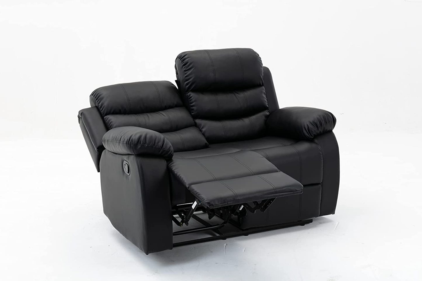 Sillón Midtown Concept Lounge Lounge de 2 secciones tapizado en piel sintética - Marrón - 95 CM X 104 CM X 150 CM
