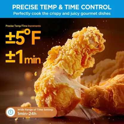 Horno tostador con freidora de aire y puerta francesa Midea Flexify de 26.4 cuartos de galón, horno freidora de aire extragrande de encimera 10 en 1, cocción un 25 % más rápida y un 90 % menos de aceite, ventilador de convección de diseño elegante, regalo