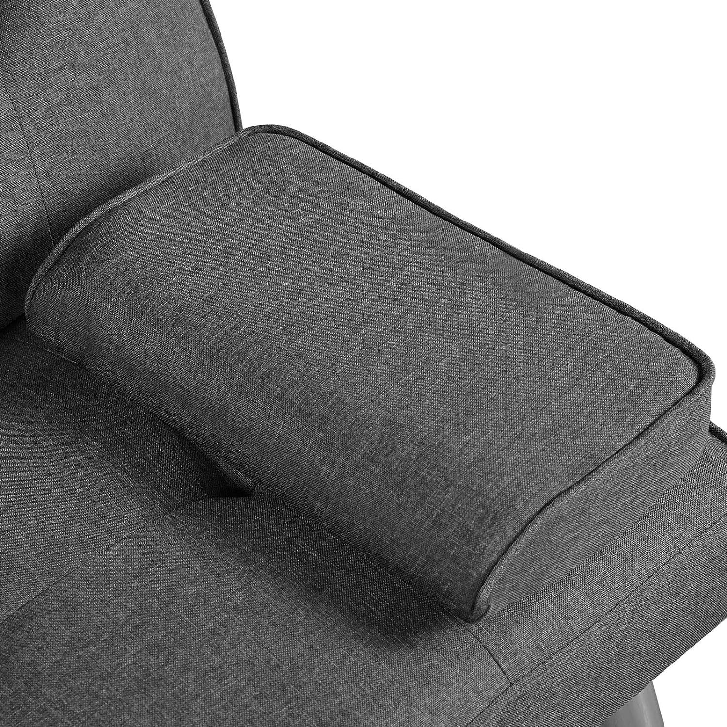 Yaheetech - Sofá Cama Convertible Ajustable, Moderno sillón reclinable de Piel sintética Reversible, sofá Cama Plegable, reposabrazos extraíbles, portavasos, 3 ángulos, Capacidad de 700 Libras, Color